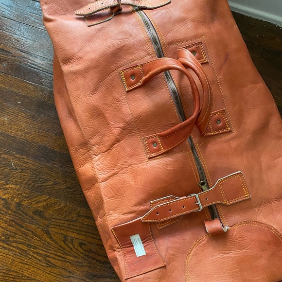 Vintage Real Buttery Leather Professors Duffel Bag - Picture 7 of 11